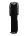 Max Mara Woman Maxi Dress Black Size 8 Polyester, Elastane In Black