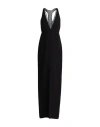 Max Mara Woman Maxi Dress Black Size 8 Triacetate, Polyester, Silk In Black