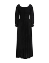 Max Mara 'manu' Off-the-shoulder Midi Dress With Smocked Bodice In Black
