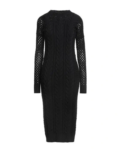 Max Mara Woman Maxi Dress Black Size M Cotton, Polyamide