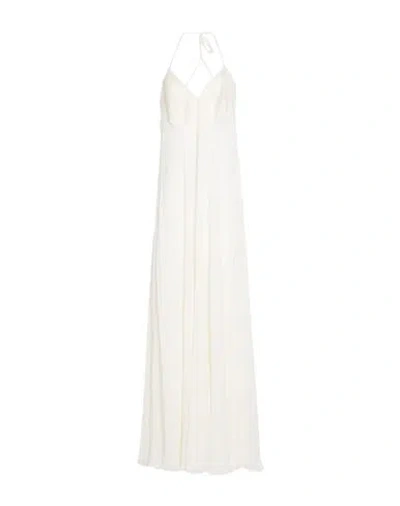 Max Mara Woman Maxi Dress Ivory Size 4 Silk In White
