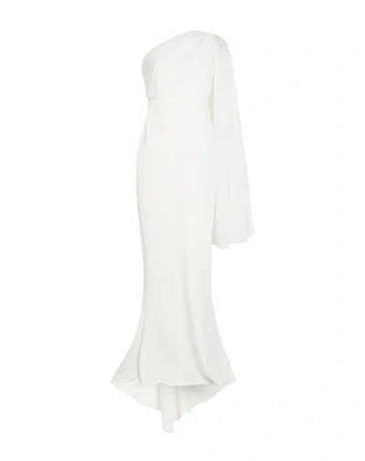 Max Mara Woman Maxi Dress Ivory Size 4 Triacetate, Polyester In White