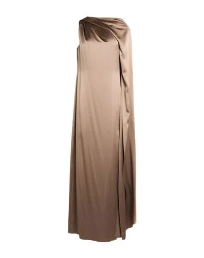 Max Mara Woman Maxi Dress Light Brown Size 4 Silk In Neutral