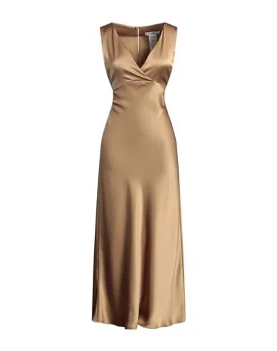 Max Mara Woman Maxi Dress Mustard Size 8 Triacetate, Polyester In Yellow