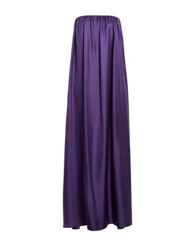 Max Mara Woman Maxi Dress Purple Size 6 Silk
