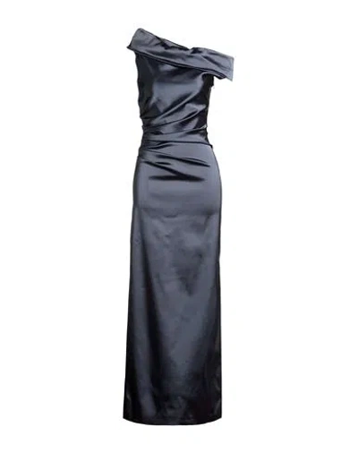 Max Mara Woman Maxi Dress Slate Blue Size 4 Acetate, Polyamide, Elastane
