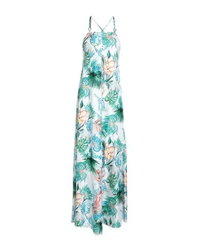 Max Mara Golia Long Printed Dress In Blue