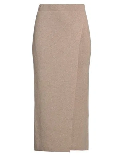 Max Mara Woman Maxi Skirt Camel Size M Wool, Cashmere