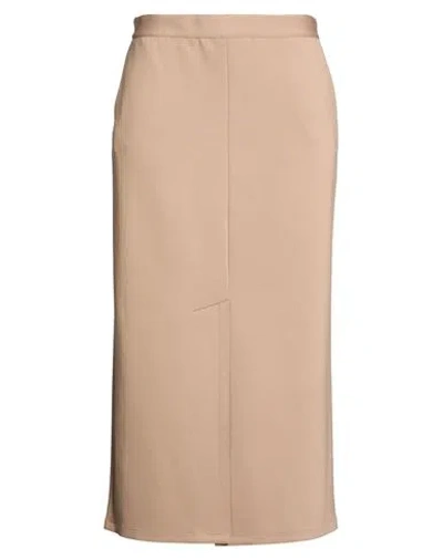Max Mara Woman Maxi Skirt Camel Size Xl Polyamide, Elastane In Pink