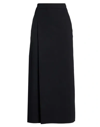Max Mara Woman Maxi Skirt Midnight Blue Size S Cotton, Elastomultiester, Elastane