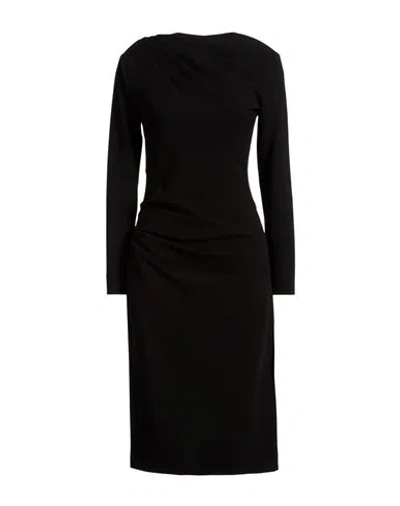Max Mara Woman Midi Dress Black Size 10 Triacetate, Polyester