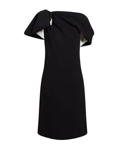 Max Mara Woman Midi Dress Black Size 10 Triacetate, Polyester, Silk