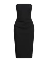 Max Mara Woman Midi Dress Black Size 8 Virgin Wool, Elastane