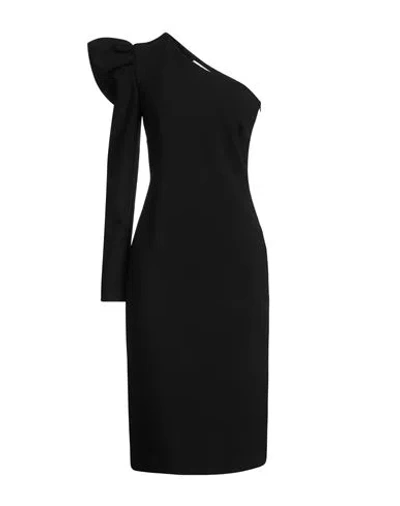Max Mara Woman Midi Dress Black Size 8 Viscose, Polyamide, Elastane