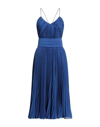MAX MARA MAX MARA WOMAN MIDI DRESS BLUE SIZE 10 POLYESTER