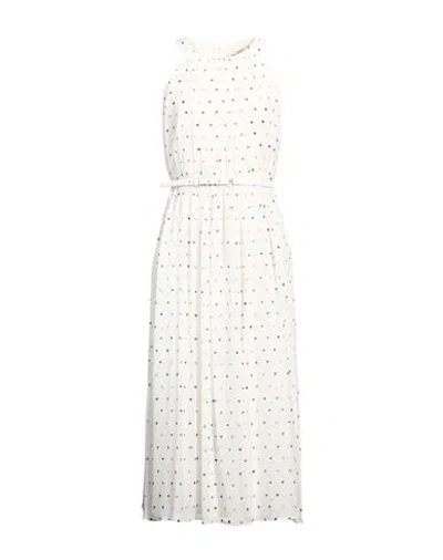 Max Mara Woman Midi Dress Cream Size 8 Silk In White
