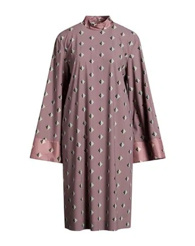 Max Mara Woman Midi Dress Dark Purple Size Xs Polyamide, Elastane, Silk