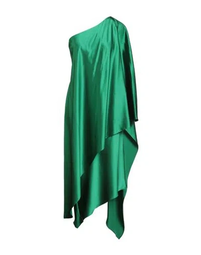 Max Mara Woman Midi Dress Emerald Green Size 6 Silk