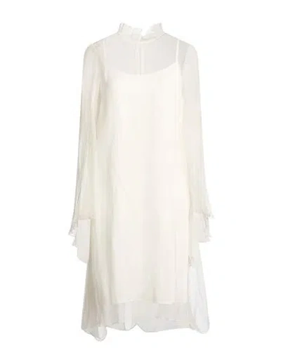 Max Mara Woman Midi Dress Ivory Size 10 Acetate, Viscose In Multi