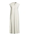 Max Mara Woman Midi Dress Light Grey Size M Polyamide, Elastane In Gray