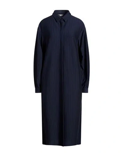 Max Mara Woman Midi Dress Midnight Blue Size L Viscose, Polyester, Elastane