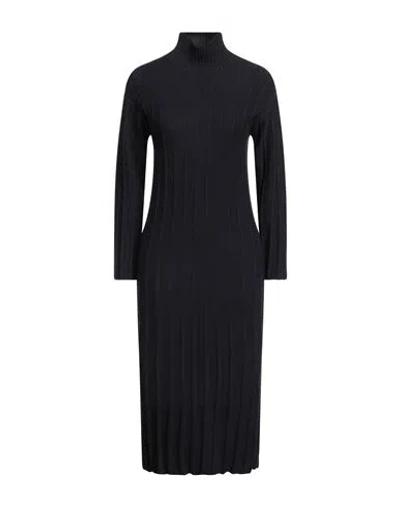 Max Mara Woman Midi Dress Midnight Blue Size S Virgin Wool