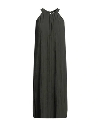 Max Mara Woman Midi Dress Military Green Size L Polyester In Green