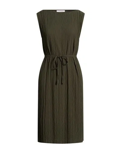 Max Mara Woman Midi Dress Military Green Size Xl Polyester