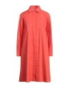 Max Mara Woman Midi Dress Orange Size 2 Cotton In Pink