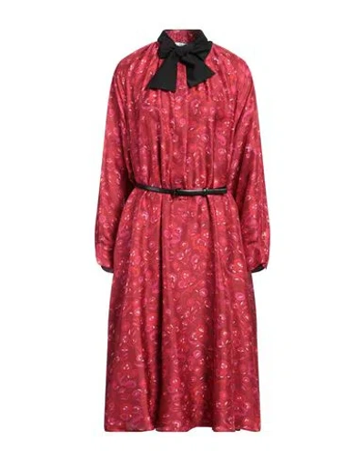 Max Mara Woman Midi Dress Red Size 0 Silk