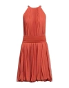 Max Mara Golena Pleated Dress In Red