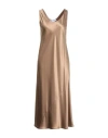 Max Mara Woman Midi Dress Sand Size 10 Silk In Sand