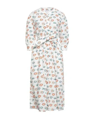 Max Mara Woman Midi Dress White Size 10 Cotton