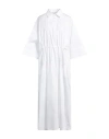 Max Mara Studio Woman Top White Size 4 Cotton In White