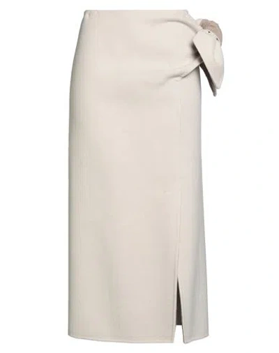 Max Mara Woman Midi Skirt Beige Size 8 Virgin Wool, Cashmere In Sand