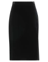 Max Mara Woman Midi Skirt Black Size 14 Polyester, Elastane