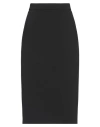 Max Mara Woman Midi Skirt Black Size 14 Polyester, Elastane
