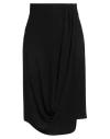 Max Mara Woman Midi Skirt Black Size 16 Triacetate, Polyester In Black