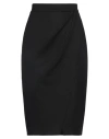 Max Mara Woman Midi Skirt Black Size 6 Wool, Polyamide, Lyocell, Elastane