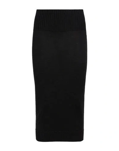 Max Mara Woman Midi Skirt Black Size Xl Virgin Wool