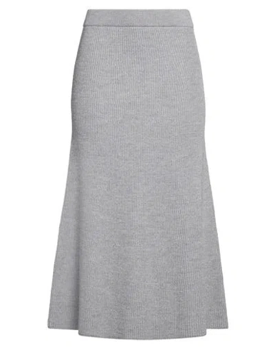 Max Mara Woman Midi Skirt Grey Size S Virgin Wool