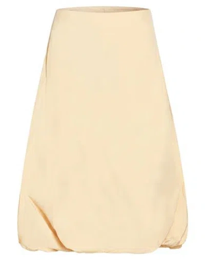 Max Mara Woman Midi Skirt Marigold Size 12 Polyester In Yellow