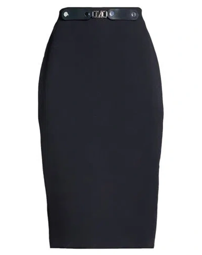 Max Mara Woman Midi Skirt Midnight Blue Size 6 Polyester