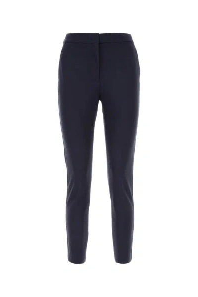 Max Mara Woman Midnight Blue Stretch Viscose Blend Pegno Trouser