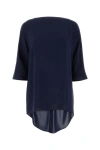 MAX MARA MAX MARA WOMAN MIDNIGHT BLUE TRIACETATE BLEND FERRO BLOUSE