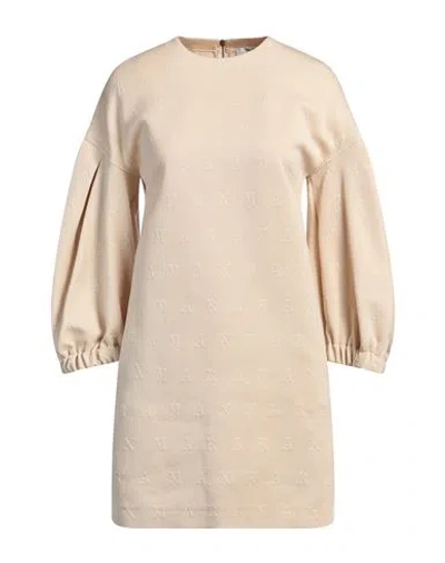 Max Mara Woman Mini Dress Beige Size 6 Cotton, Polyamide