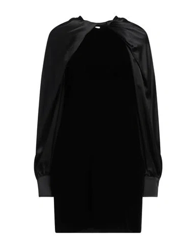 MAX MARA MAX MARA WOMAN MINI DRESS BLACK SIZE 10 SILK, VISCOSE, CUPRO