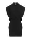 Max Mara High Neck Open Back Short Dress In Black