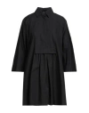 Max Mara Woman Mini Dress Black Size 12 Cotton