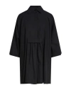 Max Mara Woman Mini Dress Black Size 12 Cotton In Black